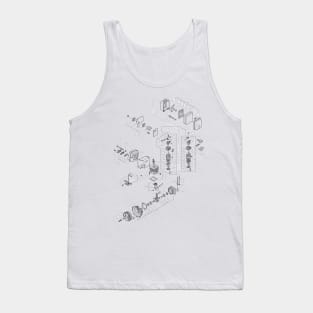 Pump Tool Blueprint Black Tank Top